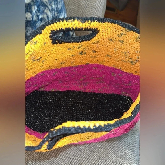 Colorful & Bright Tote Bag for Summer Orange/Pink Medium Size great for beach - Picture 5 of 6